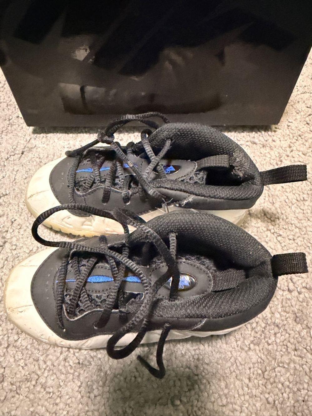 Kids Black and White Athletic Little Posite